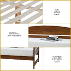 Felix Single Daybed Bed Frame Slatted Wood Base MDF+Veneer w/ Mattress Option