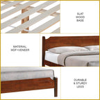Jadie Wooden Bedframe Queen Size In 2 Colour with Mattress Option - MDF+Veneer Wood