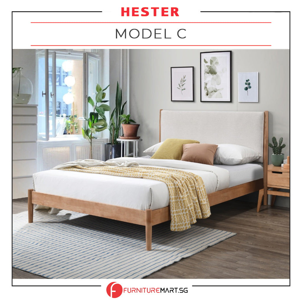 Hester Series Queen/King Wooden Bed Frame Japanese Style Nordic Design in 3 Models