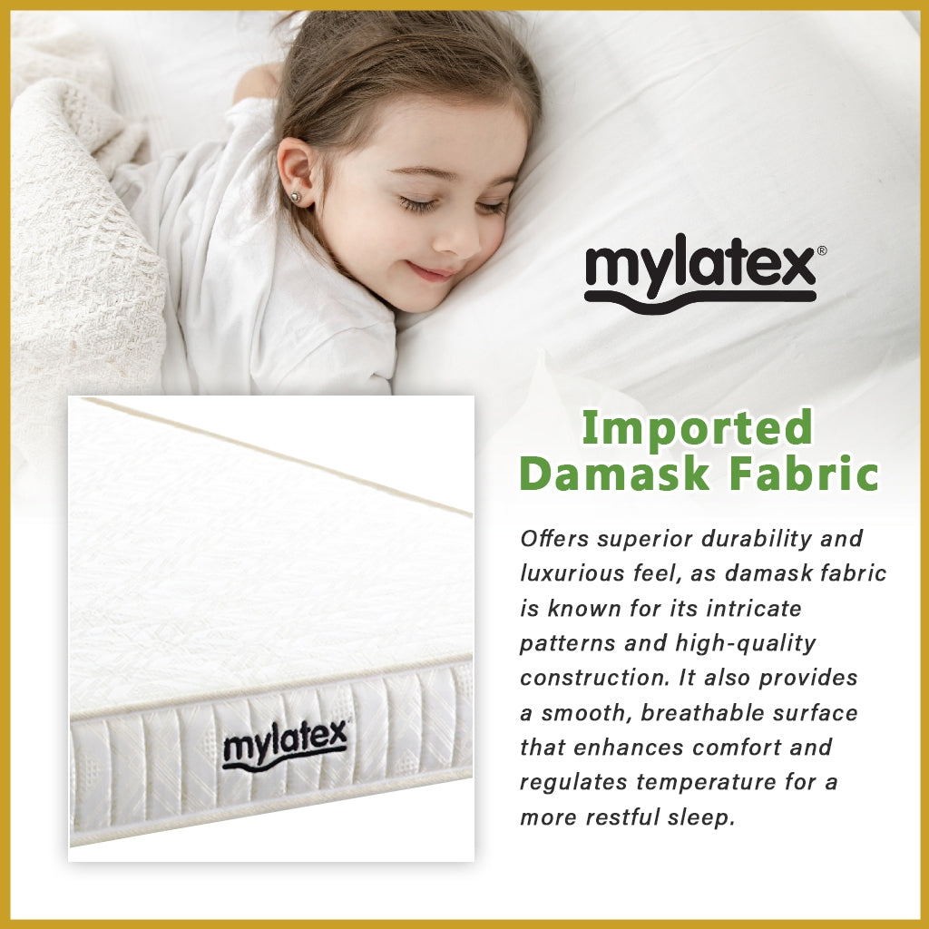 MyLatex Deluxe 4"/6" Mattress 100% Natural Latex & Damask Fabric - All Sizes Available
