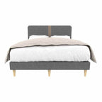 OIGAE Divan Bed Frame Fabric/Faux Leather in Grey Colours - All Sizes Available