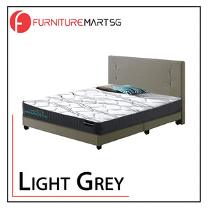 Naga Fabric Bed Frame With 10" Diomire Ortho Supreme Mattress Package In 4 Colours - All Sizes Available