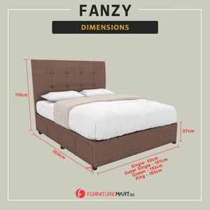 Fanzy Drawer Bedframe Storage Bed All Sizes - Pet-Friendly Option / Mattress Option