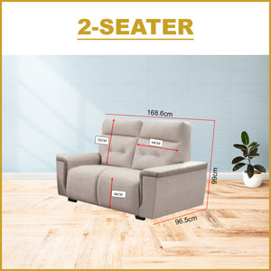 Dally High Back 2-Seater/3-Seater Sofa - w/ Pet Friendly Scratch Resistant Material Options