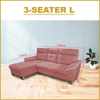 Arris 3-Seater/4-Seater L-Shaped Sofa - w/ PetFriendly Scratch Resistant Option
