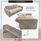 Holly 3-Seater Sofa BedHigh Density Foam Cushion w/ PetFriendly Options