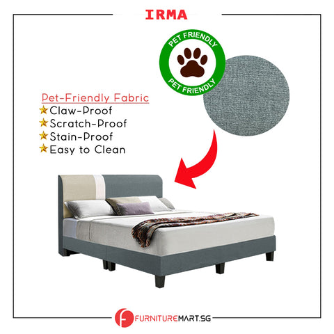 Image of DR Chiro Divan Bedframe Pet-Friendly Scratch-proof Fabric With Mattress Add-On Options - All Sizes Available