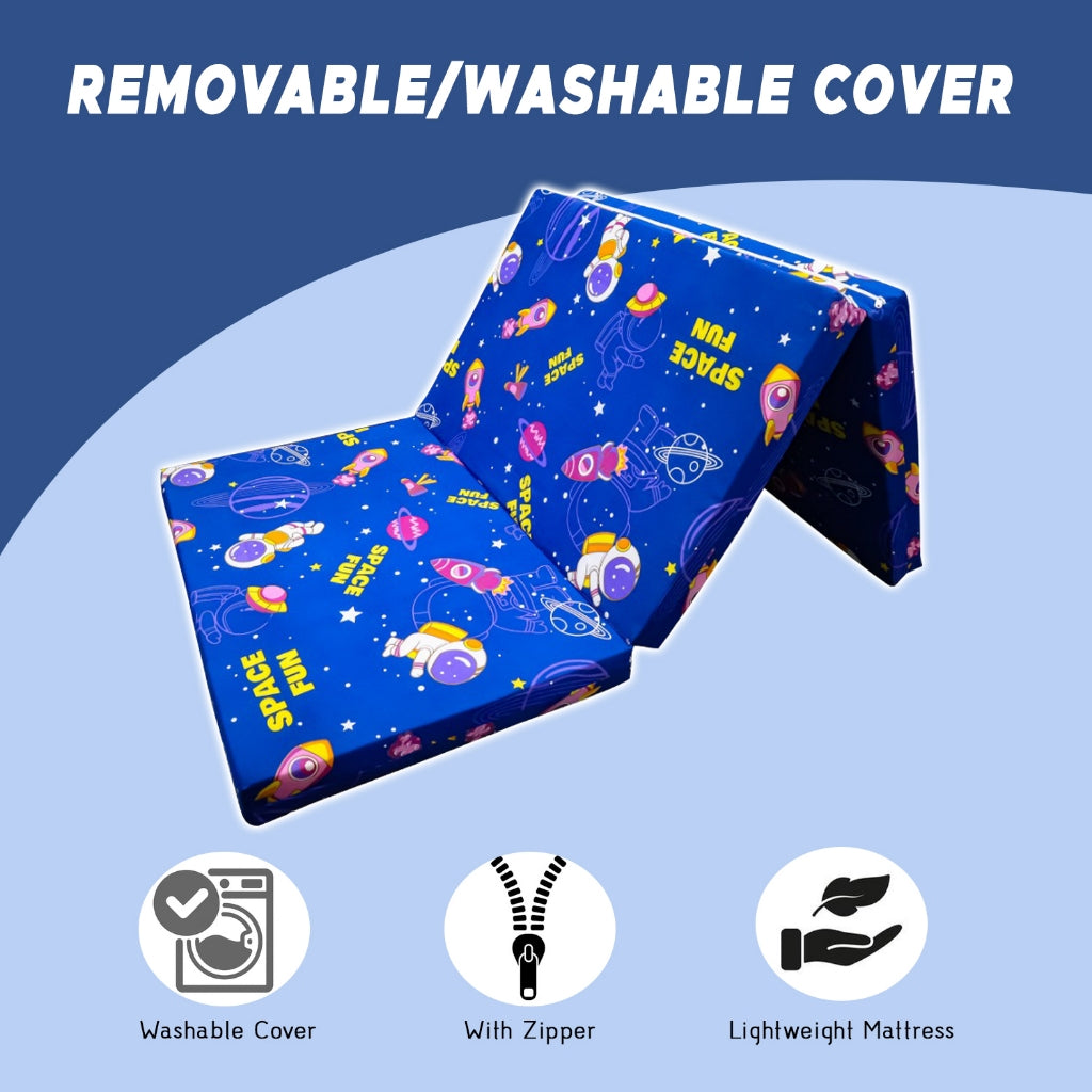 Flamingo  Foldable Mattress Single 2"/3" High Density Foam Removable Washable Cover