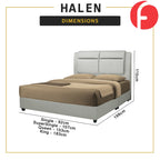 Halen Divan Bed Frame with Foam Padded Headboard w/ Mattress - All Sizes Available