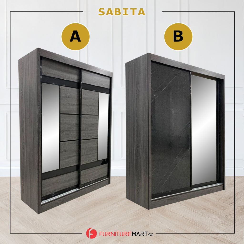 Sabita Series 5ft Sliding Wardrobe Scratch Resistant in 11 Designs