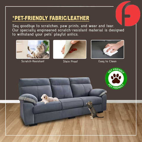 Image of Flora 2/3-Seater Sofa Pocketed Spring / High Density Foam w/ PetFriendly Scratch-Resist