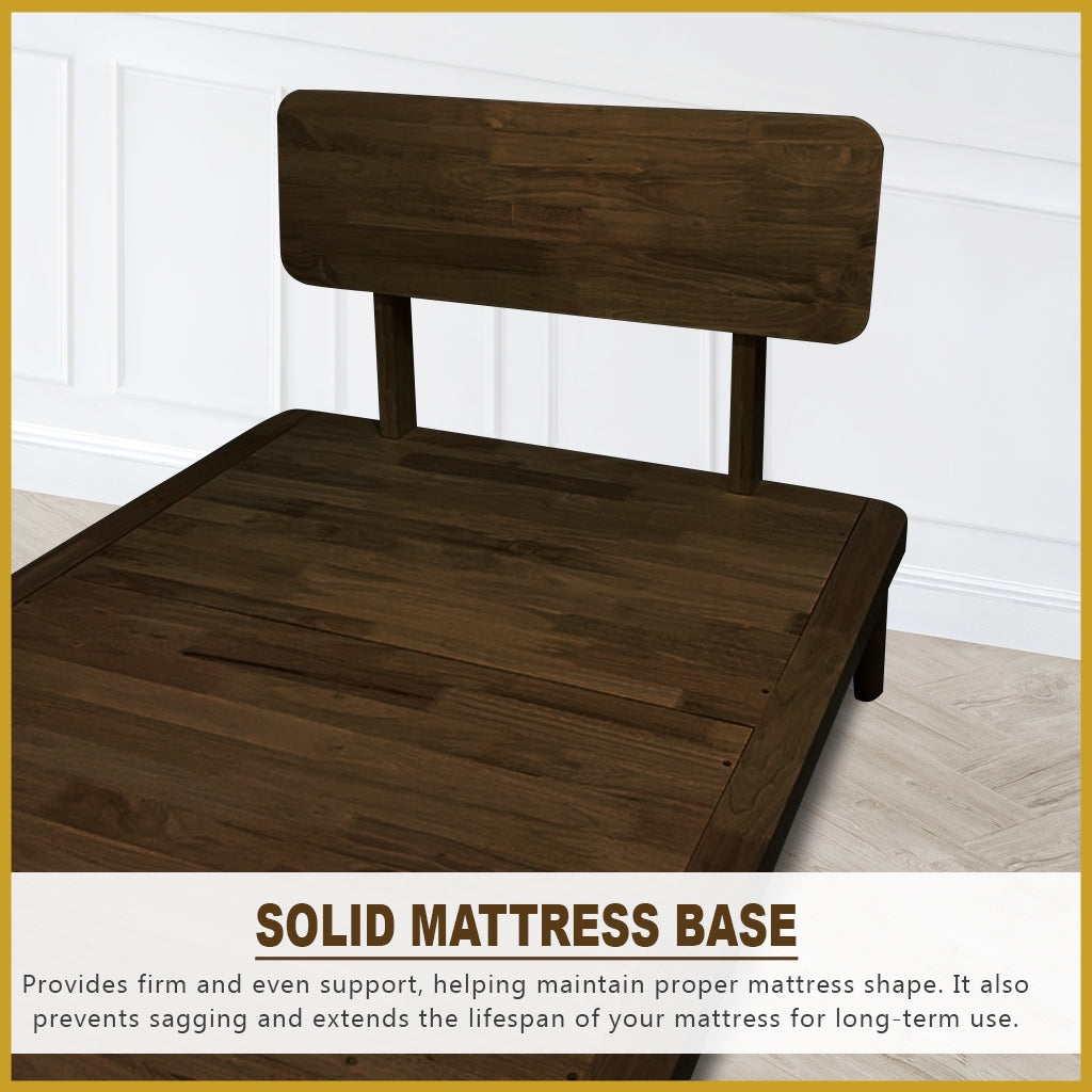 Kimmy Solid Wood Bed Frame Single, Super Single, Queen, King Size - w/ Mattress Option