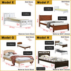 Riese Single Pull-Out Bedframe MDF+Veneer Wood Slatted Base