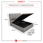 OrthoCoil Garcy Storage Bed Frame Pet Friendly Fabric/Faux Leather - With Mattress Option