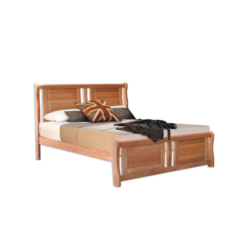 Image of Lucca Queen Solid Rubberwood Bed Frame w/ Underbed Space - With Mattress Option