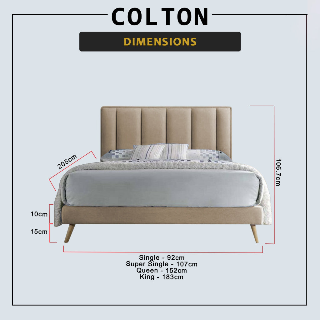 Diomire Colton Divan Bed Frame with Mattress Add-on - PetFriendly Option / All Sizes