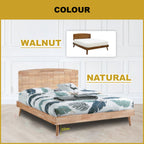 Venus Wooden Bedframe Queen/King Size In 2 Colours with Mattress Option - Solid Wood