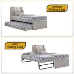Amora Single and Super Single Pull Out Bed Frame with Mattress Bundle in 6 Colours
