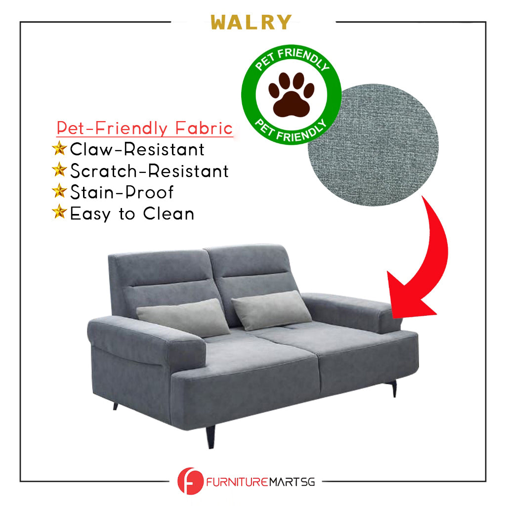 Walry 1/2/3-Seater L-Shaped Sofa with PetFriendly Fabric Scratch-Resistant & Claw-Resistant