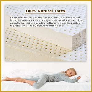 MyLatex CELEBRITY 12" Mattress Natural Latex, Coconut Fiber, Nano Silver Cover - All Size