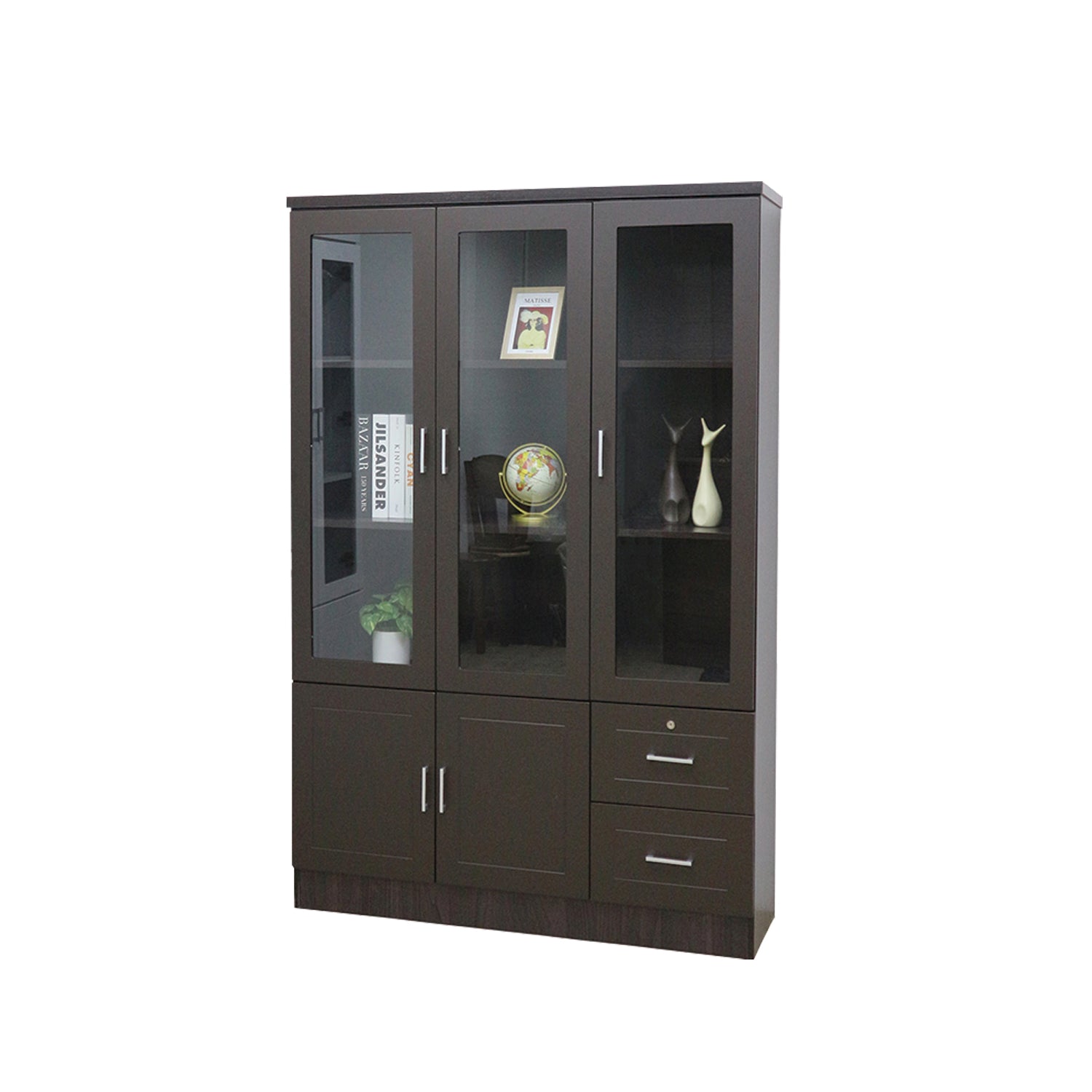 Myani Series Display Cabinet Book Shelves with Drawers in 2 Models
