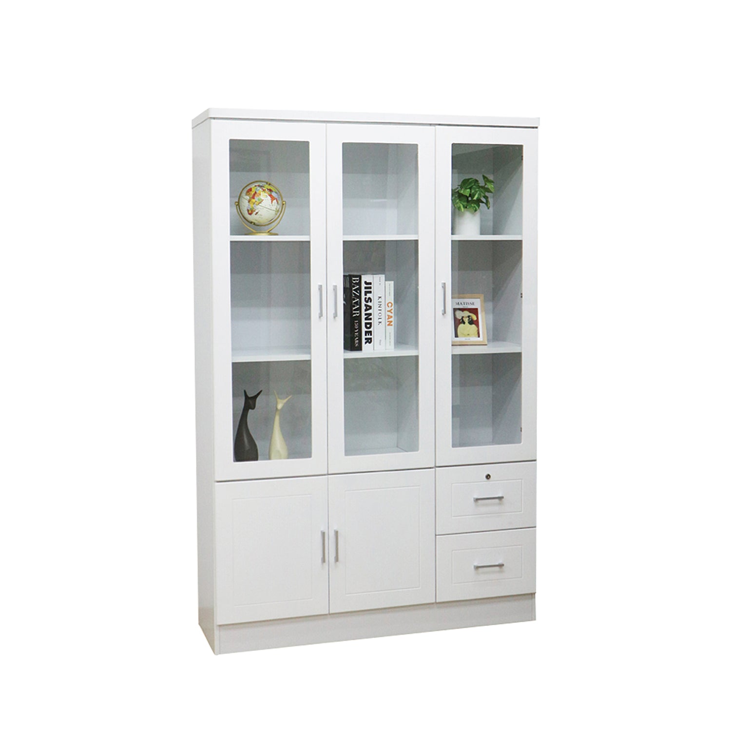 Myani Series Display Cabinet Book Shelves with Drawers in 2 Models