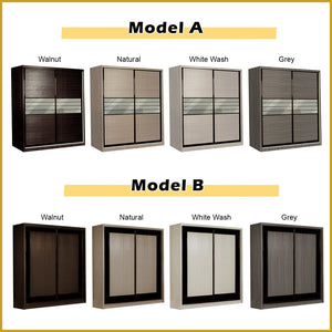 Charie Series 5FT/6FT/8FT Customizable Sliding Door Modular Wardrobe in 6 Designs