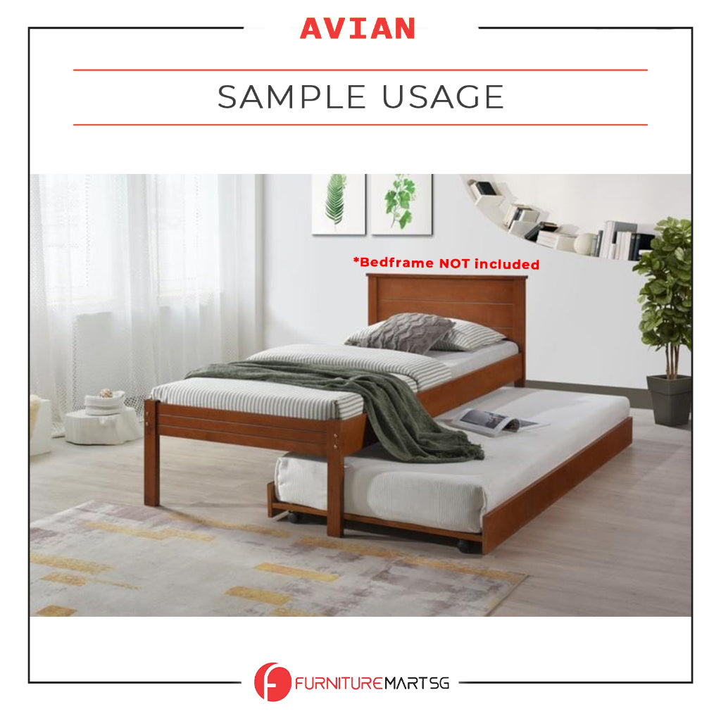 Avian Single/Super Single Pull-Out Bed Frame Solid Plywood Base in 4 Colour