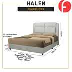 Halen Divan Bed Frame with Foam Padded Headboard w/ Mattress - All Sizes Available