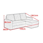 Daria Storage L-Shape Sofa Set