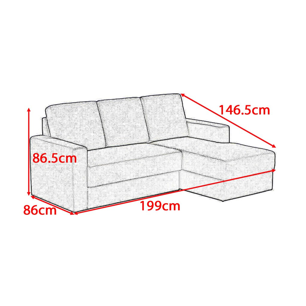 Daria Storage L-Shape Sofa Set