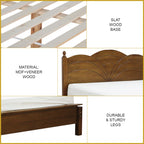 Wella Wooden Bedframe Queen Size In 2 Colours with Mattress Option - MDF+Veneer Wood