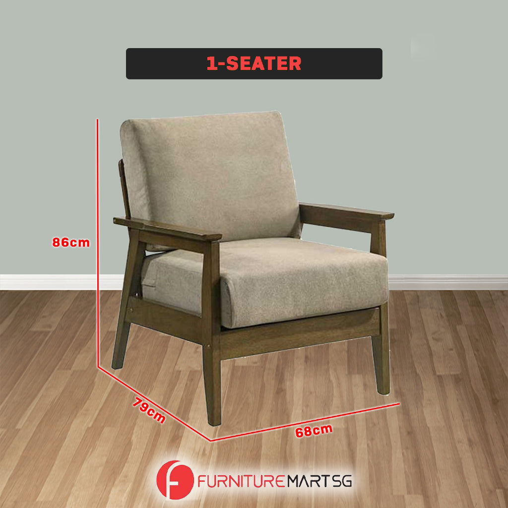 Norad 1+2+3 Seater Sofa Solid Wood Living Room Furnitures