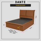Dante 16" Depth Storage Bedframe w/ Mattress - PetFriendly Scratch Resistant - All Sizes