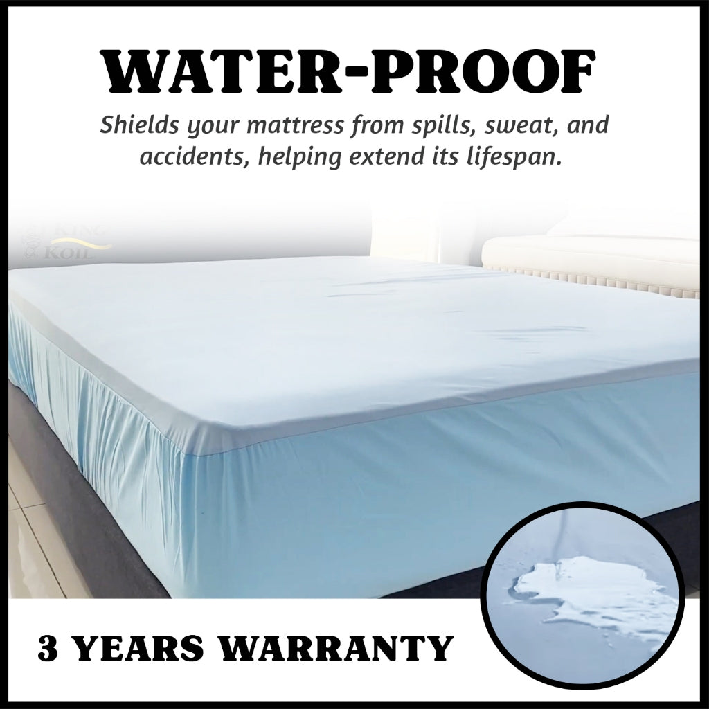 King Koil Cooltech Mattress Protector Waterproof Garterized Mattress Topper - All Size