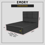 Emory 16" Depth Storage Bedframe w/ Mattress and PetFriendly Fabric Option - All Sizes