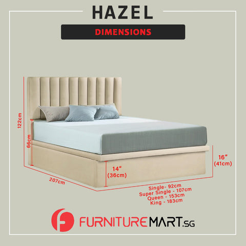 Image of Hazel 16" SBD Lift Up Storage Bedframe - Pet-Friendly Option / Mattress Option