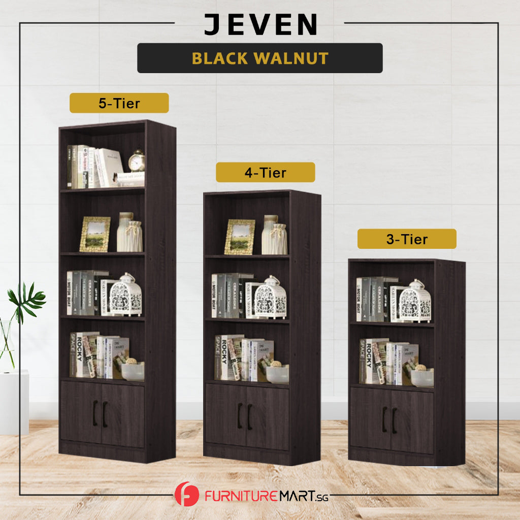 Jeven Series Open Shelves Display Cabinet Bookshelf Storage in 6 Colours