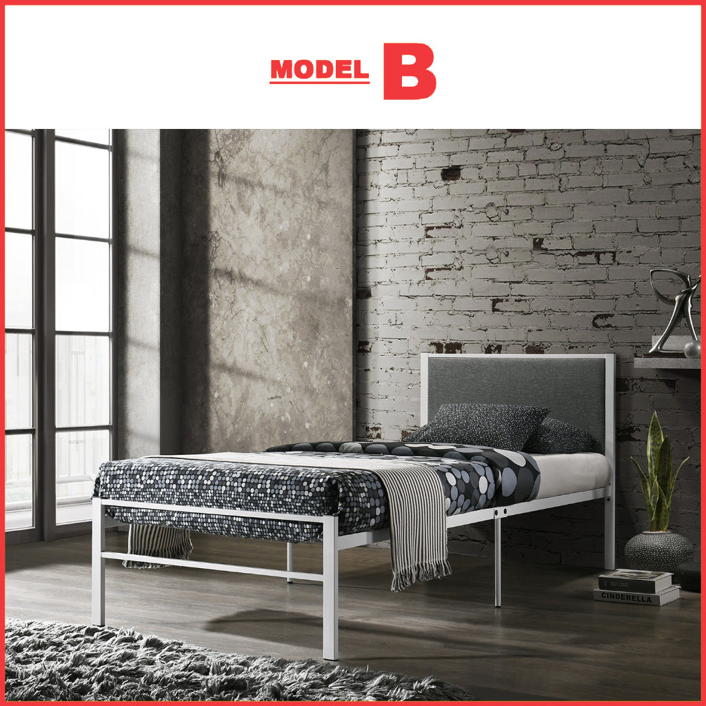 Marzo Single Metal Bed Frame with Under Bed Clearance for Storage