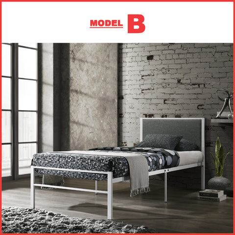 Image of Marzo Single Metal Bed Frame with Under Bed Clearance for Storage w/ Mattress Option