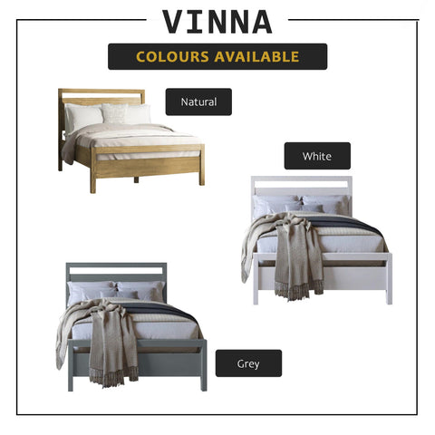 Image of Vinna Pull-Out Bed Single/Super Single Solid Rubberwood Bed Frame w/ Mattress Option