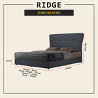 Diomire Ridge Divan Bed Frame with Mattress Add-on - Pet Friendly Option / All Sizes