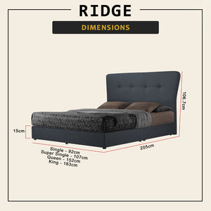 Diomire Ridge Divan Bed Frame with Mattress Add-on - Pet Friendly Option / All Sizes