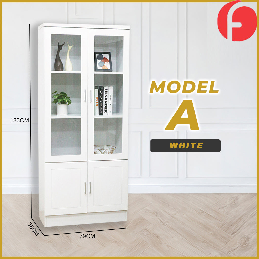 Myani Series Display Cabinet Book Shelves with Drawers in 2 Models