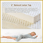 MyLatex AUSTIN 10" Mattress Natural Latex Top Cooling Silk Fabric Cover - All Size