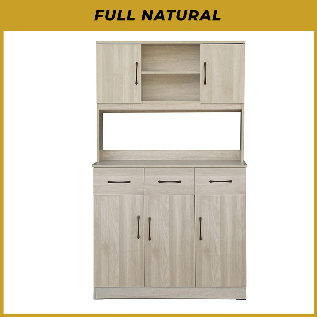 Ponio Series B Kitchen Cabinet with Drawers and Top Cabinet in 4 Colours