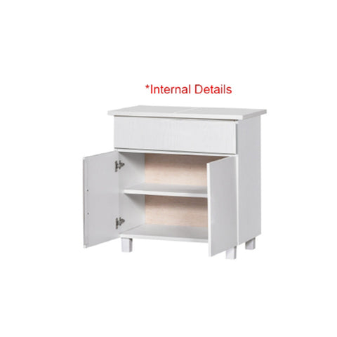 Image of Deena Series 1/2-Door Kitchen Cabinet with Drawers in White Colour
