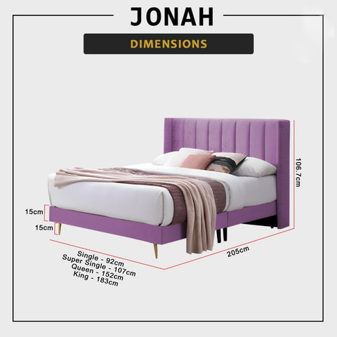 Image of Jonah Divan Bed Frame with Mattress - PetFriendly Scratchproof Option / All Sizes