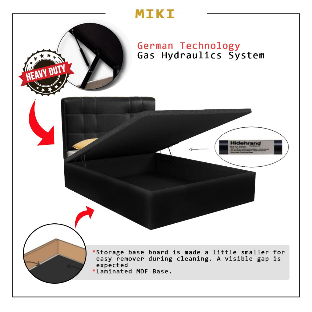 Miki Storage Bed SBD 12"  PetFriendly Scratch-Resist Option w/ Mattress Add On Options