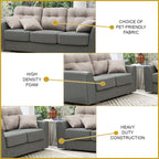 Shante 1/2/3 Seater Sofa with Pet-Friendly Option - 48 Colours Available